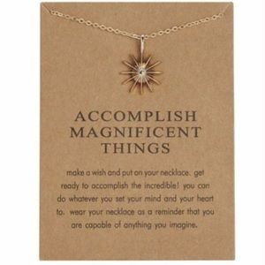 Accomplish Magnificent Thing Necklace Card